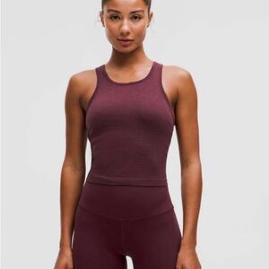 Lululemon Ebb to Street Crop Racerback Tank Top size 4 - Light Support, B/C Cup